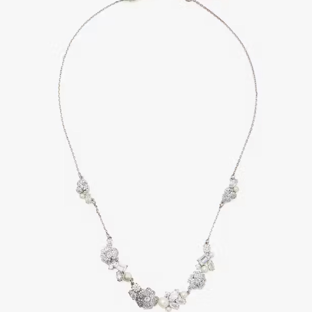 Kate Spade Bouquet Toss Necklace Silver - Picture 4 of 6